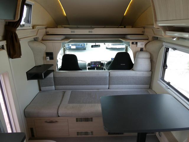 カムロード アネックス リバティ52DB キャンピングカー 8ナンバー 240Ahリチウムサブバッテリー 1500Wインバーター 家庭用エアコン マックスファン フィアマオーニング 床暖房 レカロシート 冷蔵庫 FFヒーター トイレ(2枚目)