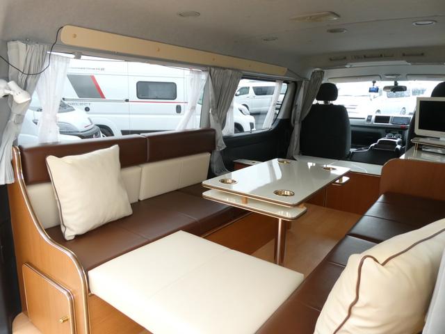 ハイエースワゴン かーいんてりあ高橋　リラックスワゴンタイプ１　キャンピングカー　８ナンバー　ＦＦヒーター　ＤＣ冷蔵庫　３５０Ｗインバーター　鉛バッテリー２個　走行充電　外部充電　シンク　テレビ　リアクーラー　リアヒーター　前後ドライブレコーダー　ワンオーナー（34枚目）