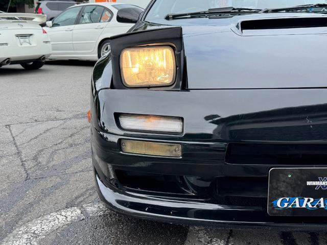 サバンナＲＸ－７ ＧＴ－Ｒ　ＦＵＪＩＴＳＵＢＯマフラー　ＢＬＩＴＺエアクリーナー　ＢＬＩＴＺブローオフバルブ　ＷＥＤＳ　ＳＰＯＲＴ１６インチＡＷ　社外フルバケットシート　社外ステアリング（13枚目）