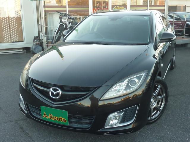 アテンザスポーツ 25S 6速MT ワークエモーション17インチアルミ ローダウン 純正クラリオンHDDナビ BLUETOOTHオーディオ アドバンストキー HID フォグ 実走行77,413km 1年保証付(5枚目)