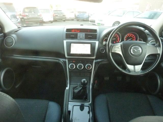 アテンザスポーツ 25S 6速MT ワークエモーション17インチアルミ ローダウン 純正クラリオンHDDナビ BLUETOOTHオーディオ アドバンストキー HID フォグ 実走行77,413km 1年保証付(37枚目)