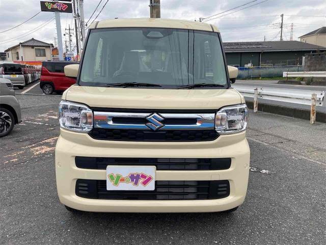スペーシア ハイブリッドＸ　新車未登録　両側電動スライドドア　クリアランスソナー　レーンアシスト　衝突被害軽減システム　ＬＥＤヘッドランプ　スマートキー　アイドリングストップ　電動格納ミラー　シートヒーター　ベンチシート（4枚目）