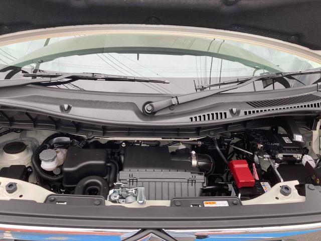 スペーシア ハイブリッドＸ　新車未登録　両側電動スライドドア　クリアランスソナー　レーンアシスト　衝突被害軽減システム　ＬＥＤヘッドランプ　スマートキー　アイドリングストップ　電動格納ミラー　シートヒーター　ベンチシート（21枚目）