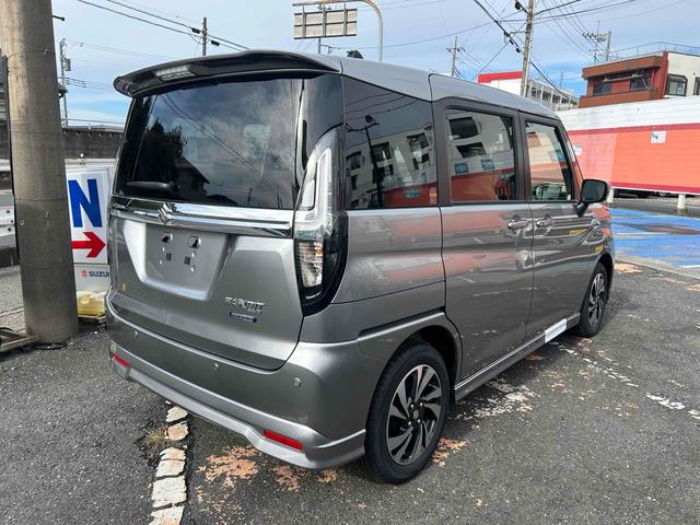 ソリオバンディット ハイブリッドＭＶ　クリアランスソナー　オートクルーズコントロール　レーンアシスト　衝突被害軽減システム　両側電動スライドドア　オートライト　ＬＥＤヘッドランプ　スマートキー　アイドリングストップ　電動格納ミラー（15枚目）