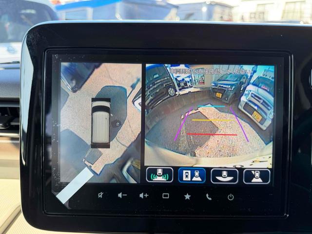 スペーシア ハイブリッドＸ　全周囲カメラ　両側電動スライドドア　ナビ　ＴＶ　クリアランスソナー　レーンアシスト　衝突被害軽減システム　オートライト　ＬＥＤヘッドランプ　スマートキー　アイドリングストップ　電動格納ミラー（4枚目）