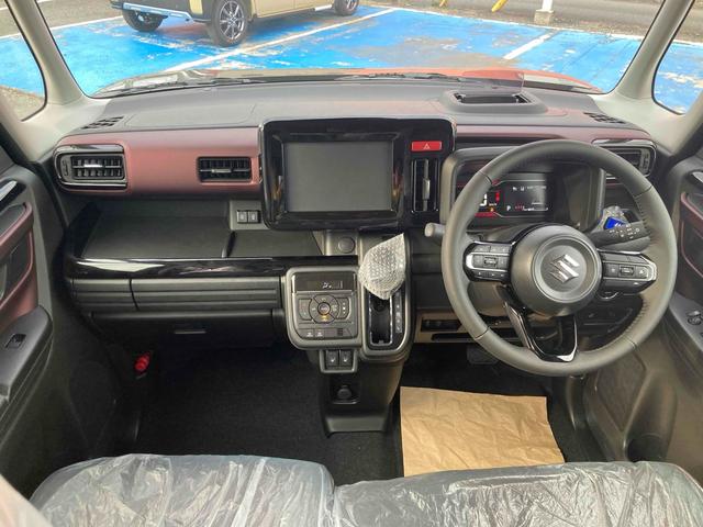 スペーシアカスタム ハイブリッドXS 届出済未使用車 両側電動スライドドア クリアランスソナー オートクルーズコントロール レーンアシスト 衝突被害軽減システム LEDヘッドランプ スマートキー アイドリングストップ 電動格納ミラー(5枚目)