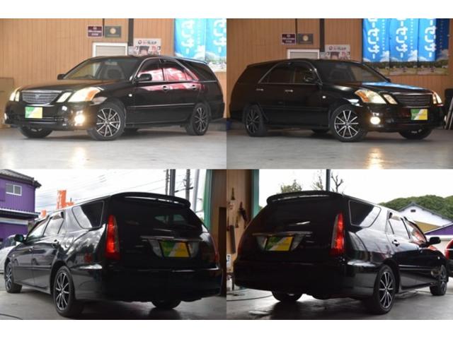 マークIIブリット ２．５ｉＲ－Ｓ　Ｆｏｕｒ　車検整備付き　４ＷＤ　ＨＩＤ　キーレス　記録簿　電格ミラー　ミラーヒーター　革巻きハンドル　ートエアコン　ツイーター　純正オーディオ（2枚目）