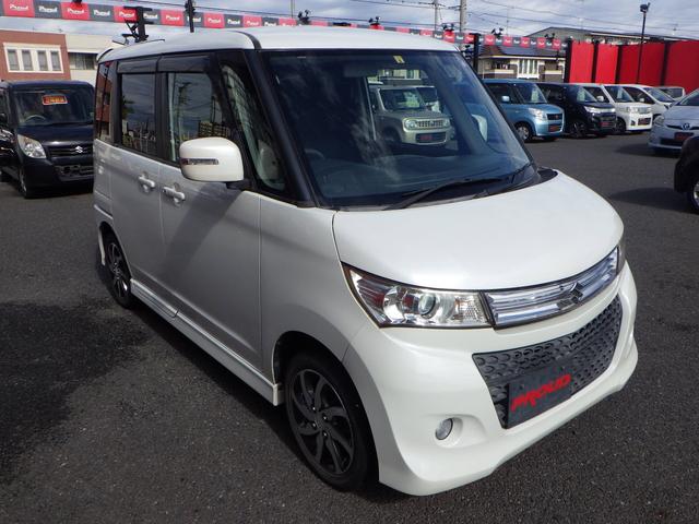 パレットSW XS 1年保証付 左側パワースライドドア HIDヘッドライト スマートキー プッシュスタート オートエアコン 電動格納ミラー ウィンカーミラー フォグランプ 純正アルミホイール バニティミラー ベンチシート(6枚目)