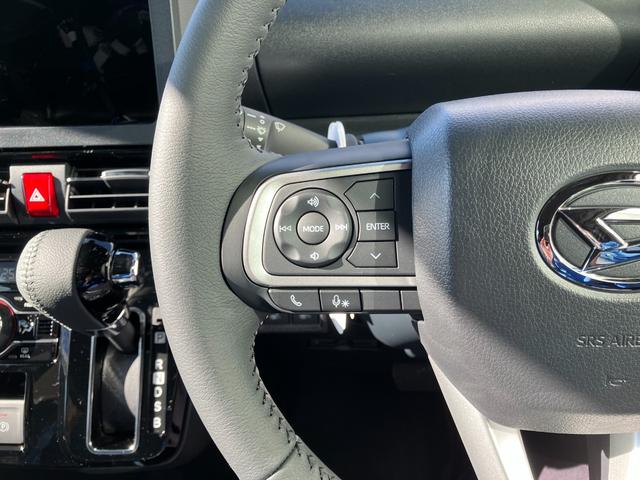 タント カスタムRSリミテッド 届出済未使用車 ターボ 衝突被害軽減 ETC 前席シートヒーター スマートキ クリアランスソナー レーダークルーズコントロール LEDライト 両側電動スライドドア アイドリングストップ 電動格納ミラー(12枚目)