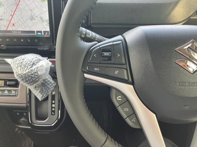 ソリオバンディット ハイブリッドＭＶ　登録済み未使用車　全周囲カメラ　メーカーナビ　ＴＶ　スマートキー　クリアランスソナー　レーダークルーズコントロール　レーンアシスト　衝突被害軽減　ＬＥＤ　フォグ　ＨＵＤ　ステリモ　両側電動スライドドア（13枚目）