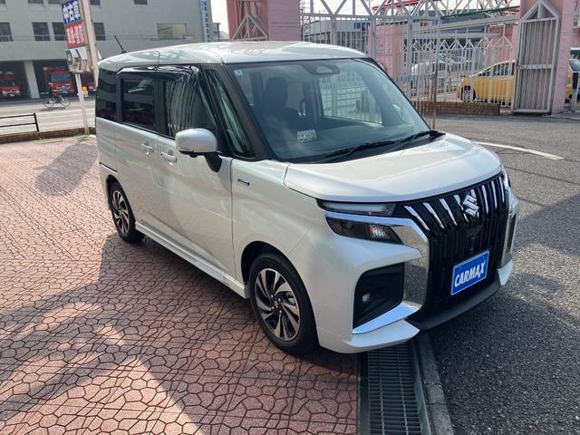 ソリオバンディット ハイブリッドＭＶ　登録済み未使用車　全周囲カメラ　メーカーナビ　ＴＶ　スマートキー　クリアランスソナー　レーダークルーズコントロール　レーンアシスト　衝突被害軽減　ＬＥＤ　フォグ　ＨＵＤ　ステリモ　両側電動スライドドア（16枚目）