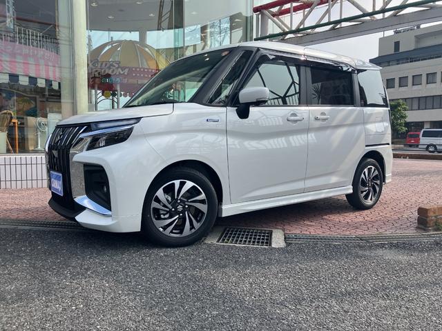 ソリオバンディット ハイブリッドＭＶ　登録済み未使用車　全周囲カメラ　メーカーナビ　ＴＶ　スマートキー　クリアランスソナー　レーダークルーズコントロール　レーンアシスト　衝突被害軽減　ＬＥＤ　フォグ　ＨＵＤ　ステリモ　両側電動スライドドア（17枚目）