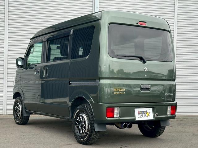 エブリイ ジョインターボ　ハイルーフ　４ＷＤ　純正５速　修復歴無し　ＤＡ１７Ｖ　ＩＣターボ　Ｆｏｒｅｓｔ　Ａｕｔｏ　Ｆａｃｔｏｒｙカスタム　リフトアップ　グリルガード　リアピラーバー　１４インチアルミ　ナビ・ＴＶ　５ＭＴ（11枚目）