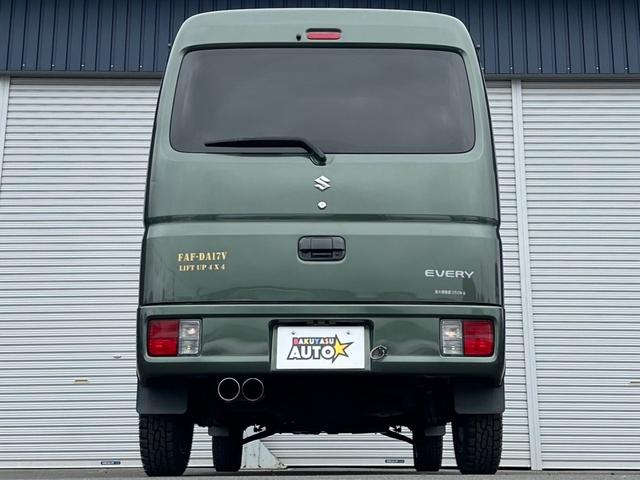 エブリイ ジョインターボ　ハイルーフ　４ＷＤ　純正５速　修復歴無し　ＤＡ１７Ｖ　ＩＣターボ　Ｆｏｒｅｓｔ　Ａｕｔｏ　Ｆａｃｔｏｒｙカスタム　リフトアップ　グリルガード　リアピラーバー　１４インチアルミ　ナビ・ＴＶ　５ＭＴ（14枚目）