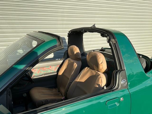 ヴィヴィオ Ｔトップ　タルガトップ　ＫＹ３　ミニライトアルミホイール　オープンカー　ＥＴＣ　フロントフォグランプ　ＣＤ再生（10枚目）