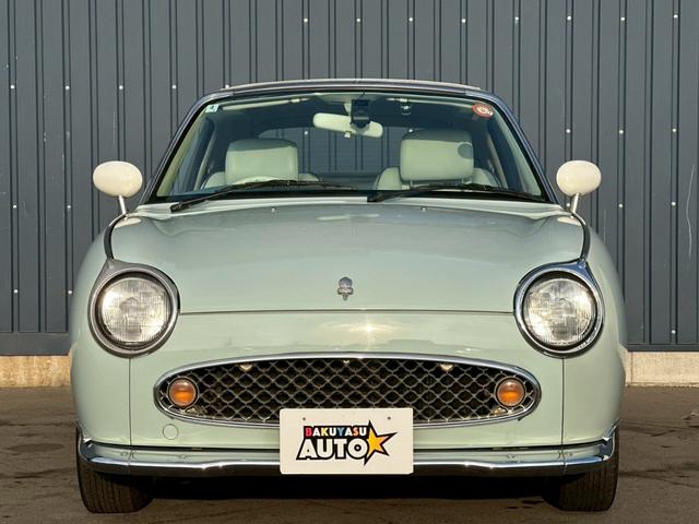 フィガロ ベースグレード　タイミングベルト・ウォーターポンプ交換済　ターボ　車検令和９年４月　修復歴無し　本革シート（6枚目）