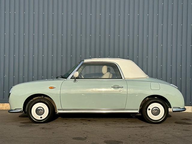 フィガロ ベースグレード　タイミングベルト・ウォーターポンプ交換済　ターボ　車検令和９年４月　修復歴無し　本革シート（7枚目）