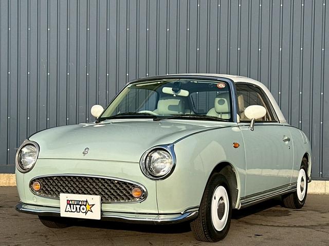 フィガロ ベースグレード　タイミングベルト・ウォーターポンプ交換済　ターボ　車検令和９年４月　修復歴無し　本革シート（9枚目）