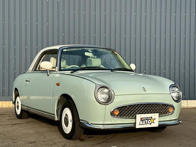 フィガロ ベースグレード　タイミングベルト・ウォーターポンプ交換済　ターボ　車検令和９年４月　修復歴無し　本革シート（10枚目）