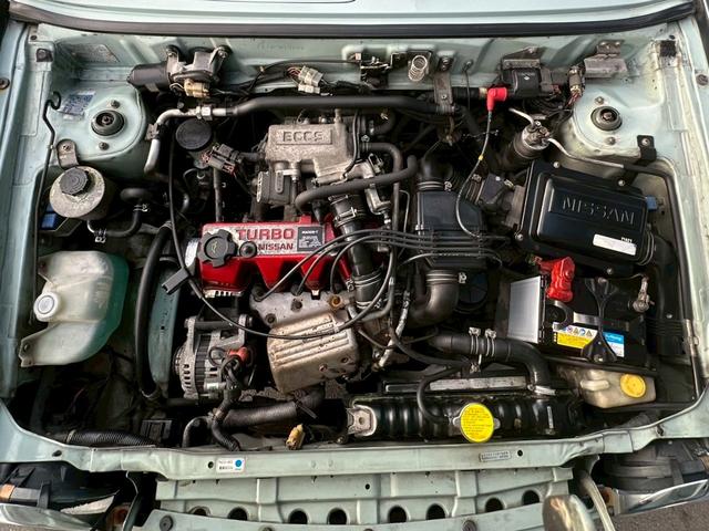 フィガロ ベースグレード　タイミングベルト・ウォーターポンプ交換済　ターボ　車検令和９年４月　修復歴無し　本革シート（16枚目）