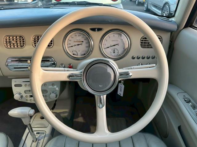 フィガロ ベースグレード　タイミングベルト・ウォーターポンプ交換済　ターボ　車検令和９年４月　修復歴無し　本革シート（23枚目）