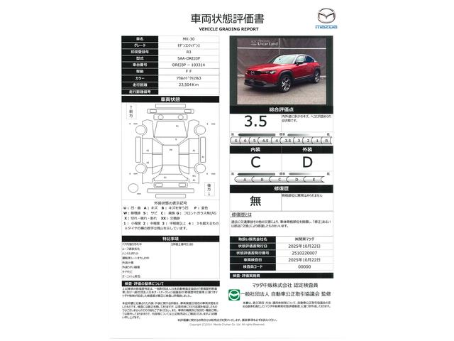 車両状態評価書