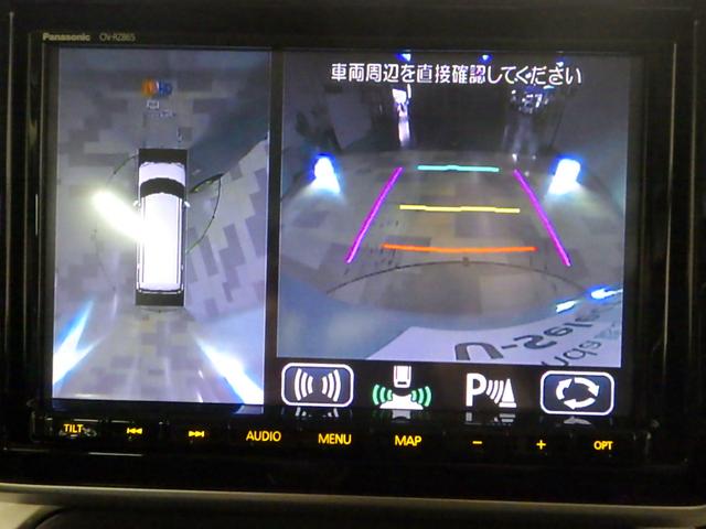 スペーシア ハイブリッドX 禁煙 デュアルカメラブレーキサポート 社外8インチナビ フルセグ Bluetoothオーディオ USB DVD マルチビュ リアコーナーセンサ シートヒータ VSA アイドリングストップ 前後ドラレコ(3枚目)