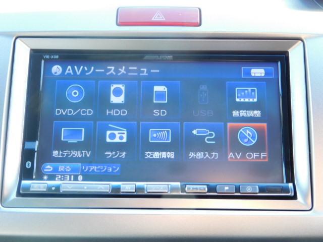フリードスパイク Ｇエアロ　社外メモリーナビ　フルセグＴＶ　録音機能付きＣＤ　ＤＶＤ　リアカメラ　ＨＩＤ　ＥＴＣ　両側スライドドア（左側パワースライドドア）　スマートキー　インテリキー　フルセグ地デジ　キーレス　ナビＴＶ　ＡＡＣ（3枚目）