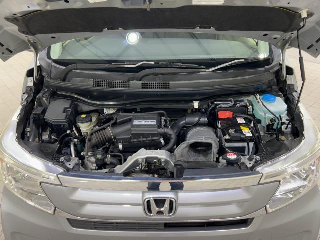 N-WGN G・ターボパッケージ 点検記録簿 地デジ サイドエアバック 盗難警報装置 ターボ車 スマートキーシステム バックモニター Iストップ 横滑り防止システム オートエアコン 禁煙車 キーレスキー DVD(14枚目)