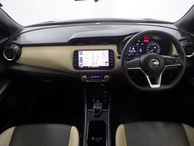 キックス Ｘツートーンインテリアエディション　禁煙　ワンオーナー　９インチナビ　全方位カメラ　Ｂｌｕｅｔｏｏｔｈ　ＥＴＣ２．０　ＬＥＤ　ＵＳＢ　衝突軽減ブレーキ　クルーズコントロール　ドラレコ　シートヒーター　インテリジェントルームミラー　アルミ（13枚目）