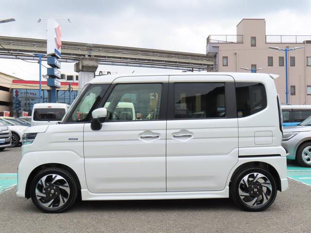 スペーシアカスタム カスタム　ＨＹＢＲＩＤ　ＸＳターボ　雹害車の為現車確認必須　ナビ　全方位カメラ　デモカー使用車　スズキコネクト対応車　アダプティブクルーズコントロール　衝突被害軽減ブレーキサポートシステム　デュアルセンサーブレーキサポート２　低速時ブレーキサポート（52枚目）