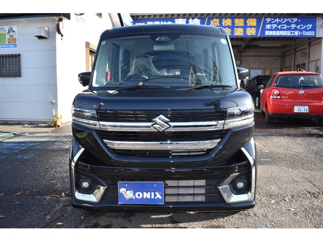 スペーシアカスタム ハイブリッドＸＳターボ　全方位モニター付きメモリーナビ／スズキコネクト対応通信機装着車／当社展示車／走行２４Ｋｍ／（2枚目）