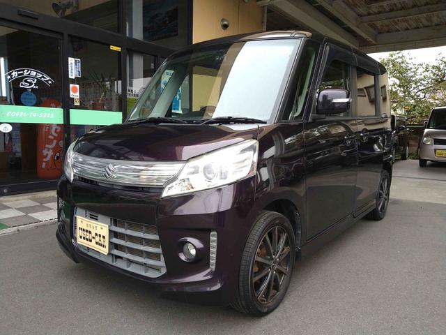 スペーシアカスタム XS CVT アイドリングストップ ABS バックカメラ HID オートライト フォグランプ 純正フルエアロ ナビ TV DVD ブルートゥース スマートキー プッシュスタート オートエアコン(2枚目)