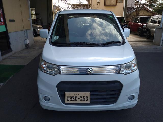 ワゴンＲスティングレー Ｘ　アイドリングストップ　ＨＩＤ　オートライト　フロントフォグランプ　純正フルエアロ　ナビ　ＴＶＤＶＤ　スマートキー　プッシュスタート　オートエアコン　盗難防止システム　電動格納リモコンドアミラー（3枚目）