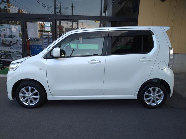 ワゴンＲスティングレー Ｘ　アイドリングストップ　ＨＩＤ　オートライト　フロントフォグランプ　純正フルエアロ　ナビ　ＴＶＤＶＤ　スマートキー　プッシュスタート　オートエアコン　盗難防止システム　電動格納リモコンドアミラー（4枚目）