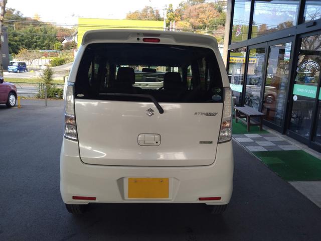 ワゴンＲスティングレー Ｘ　アイドリングストップ　ＨＩＤ　オートライト　フロントフォグランプ　純正フルエアロ　ナビ　ＴＶＤＶＤ　スマートキー　プッシュスタート　オートエアコン　盗難防止システム　電動格納リモコンドアミラー（6枚目）