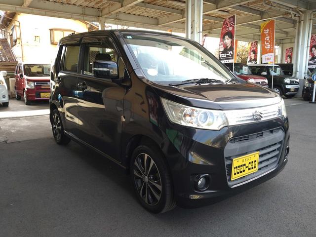 ワゴンＲスティングレー Ｔ　ターボ　パドルシフト　アイドリングストップ　ＨＩＤ　オートライト　フォグランプ　純正フルエアロ　ＥＴＣ　ナビ　ＴＶ　ＤＶＤ　ＣＤ　ブルートゥース　オートエアコン（8枚目）