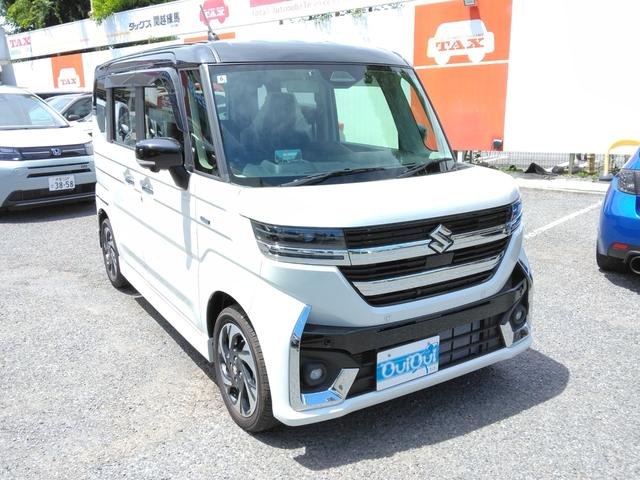 スペーシアカスタム ハイブリッドＸＳターボ　９インチ全方位モニター付メモリーナビ／ＥＴＣ２．０車載器／前後方ドライブレコーダー／全車速追従機能付アダプティブクルーズ／シートヒーター／両側パワースライドドア／ＵＳＢ充電ソケット／衝突軽減ブレーキ（3枚目）