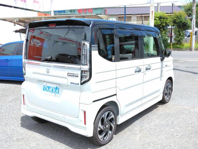 スペーシアカスタム ハイブリッドＸＳターボ　９インチ全方位モニター付メモリーナビ／ＥＴＣ２．０車載器／前後方ドライブレコーダー／全車速追従機能付アダプティブクルーズ／シートヒーター／両側パワースライドドア／ＵＳＢ充電ソケット／衝突軽減ブレーキ（5枚目）
