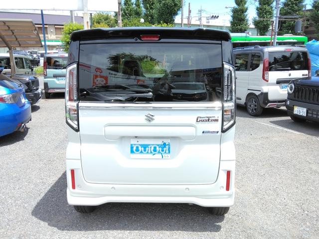 スペーシアカスタム ハイブリッドＸＳターボ　９インチ全方位モニター付メモリーナビ／ＥＴＣ２．０車載器／前後方ドライブレコーダー／全車速追従機能付アダプティブクルーズ／シートヒーター／両側パワースライドドア／ＵＳＢ充電ソケット／衝突軽減ブレーキ（6枚目）