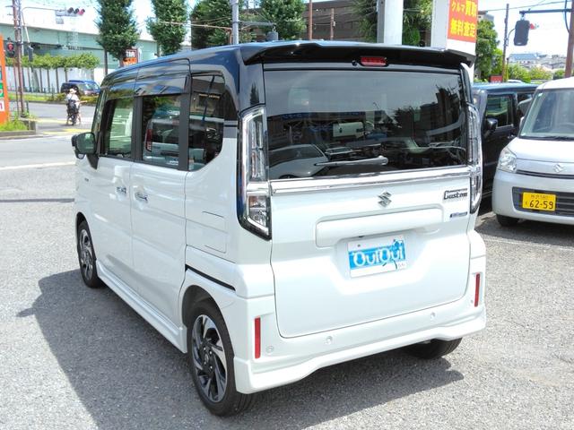 スペーシアカスタム ハイブリッドＸＳターボ　９インチ全方位モニター付メモリーナビ／ＥＴＣ２．０車載器／前後方ドライブレコーダー／全車速追従機能付アダプティブクルーズ／シートヒーター／両側パワースライドドア／ＵＳＢ充電ソケット／衝突軽減ブレーキ（7枚目）