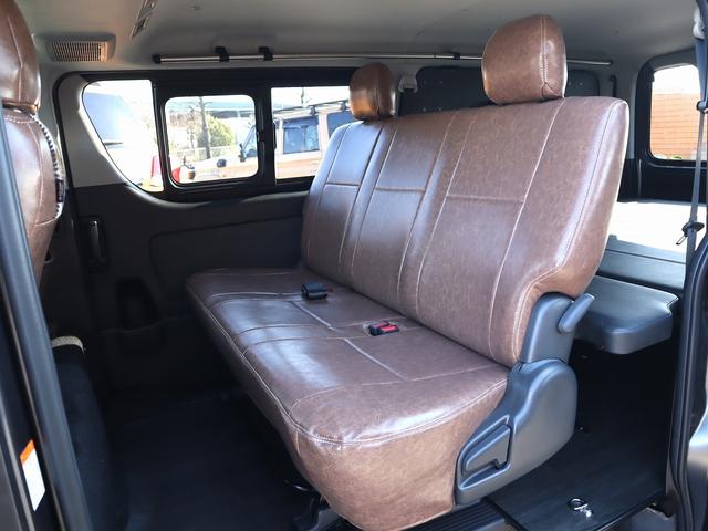 ハイエースバン ロングスーパーＧＬ　ＦＤ－ｃｌａｓｓｉｃ丸目フェイスＶｅｒ３　ＦＤ－ｃｌａｓｓｉｃアルミホイール×ＴＯＹＯオープンカントリーＲＴ　ペンドルトン×ヴィンテージシートカバー　インテリアパネルＳＥＴセカンドシートスラードレール（12枚目）