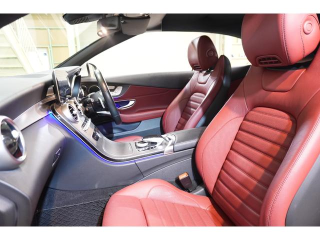 Ｃクラス Ｃ１８０カブリオレスポーツ　レザーエクスクルーシブＰＫＧ　後期　赤幌　赤革　シートヒーター　エアスカーフ　フルセグＴＶ　ＨＵＤ　バックカメラ　ＣａｒＰｌａｙ　Ｍｅコネクト　ＬＥＤライト　ＡＭＧエアロ＆１９インチＡＷ　２年保証（40枚目）