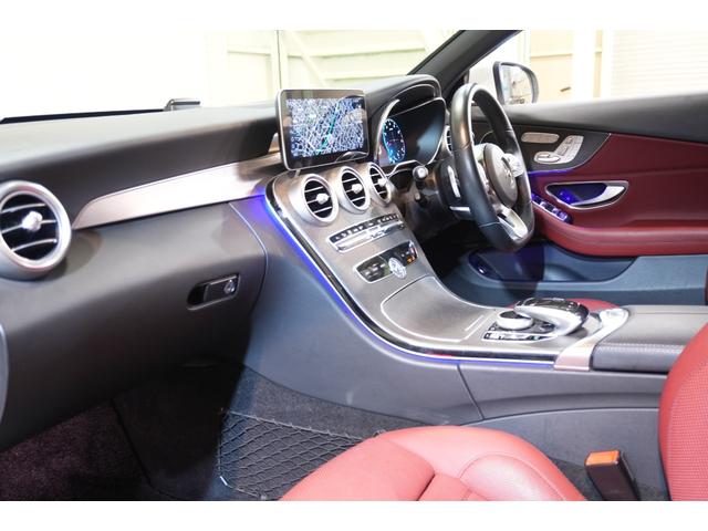Ｃクラス Ｃ１８０カブリオレスポーツ　レザーエクスクルーシブＰＫＧ　後期　赤幌　赤革　シートヒーター　エアスカーフ　フルセグＴＶ　ＨＵＤ　バックカメラ　ＣａｒＰｌａｙ　Ｍｅコネクト　ＬＥＤライト　ＡＭＧエアロ＆１９インチＡＷ　２年保証（41枚目）