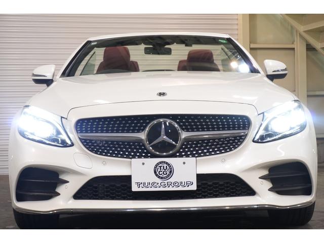 Ｃクラス Ｃ１８０カブリオレスポーツ　レザーエクスクルーシブＰＫＧ　後期　赤幌　赤革　シートヒーター　エアスカーフ　フルセグＴＶ　ＨＵＤ　バックカメラ　ＣａｒＰｌａｙ　Ｍｅコネクト　ＬＥＤライト　ＡＭＧエアロ＆１９インチＡＷ　２年保証（46枚目）