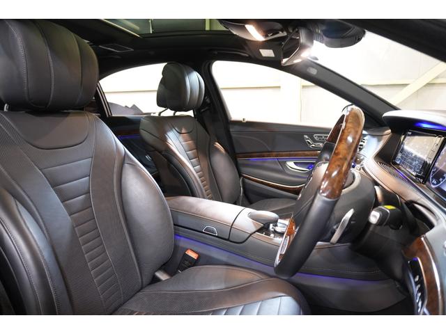 Ｓクラス Ｓ５５０ロング　黒革　ヒーター＆クーラー　パノラマＳＲ　純正ナビ　フルセグＴＶ　３６０カメラ　Ｂｕｒｍｅｓｔｅｒ　エアサス　ＬＥＤヘッドライト　ＡＭＧエアロ＆２０インチＡＷ　２年保証（6枚目）