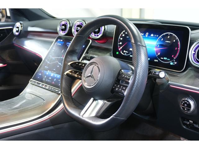 Cクラス C220dアバンギャルド AMGラインパッケージ レザーEXCP 後期 黒革 SR HUD 2年保証 ヒーター&クーラー 純正ナビ フルセグTV360カメラ デジタルライト 自動リアゲート ACC BSM LCW AMGエアロ&18インチAW(11枚目)