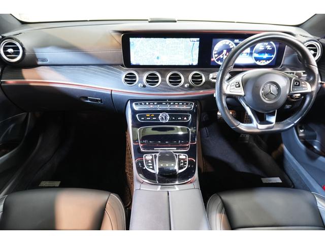 Eクラスステーションワゴン E250 ステションワゴンアバンGスポツ(本革仕様) 黒革 シートヒーター 純正ナビ フルセグTV CarPlay HUD 360カメラ Burmester マルチビームLED 自動Rゲート ハンズフリーA AMGエアロ&19インチ 2年保証(4枚目)