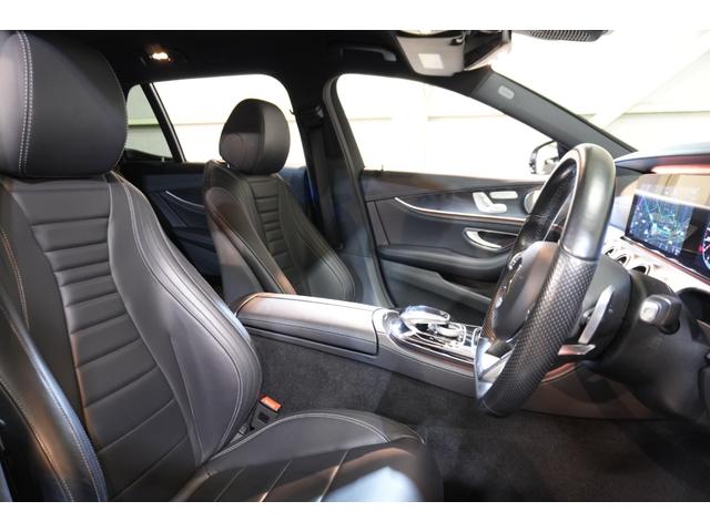 Eクラスステーションワゴン E250 ステションワゴンアバンGスポツ(本革仕様) 黒革 シートヒーター 純正ナビ フルセグTV CarPlay HUD 360カメラ Burmester マルチビームLED 自動Rゲート ハンズフリーA AMGエアロ&19インチ 2年保証(6枚目)