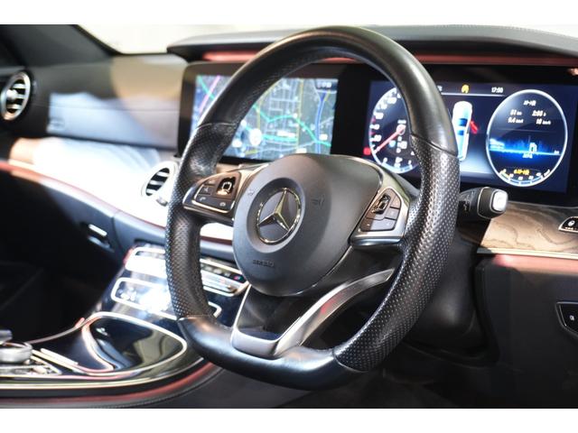 Eクラスステーションワゴン E250 ステションワゴンアバンGスポツ(本革仕様) 黒革 シートヒーター 純正ナビ フルセグTV CarPlay HUD 360カメラ Burmester マルチビームLED 自動Rゲート ハンズフリーA AMGエアロ&19インチ 2年保証(11枚目)